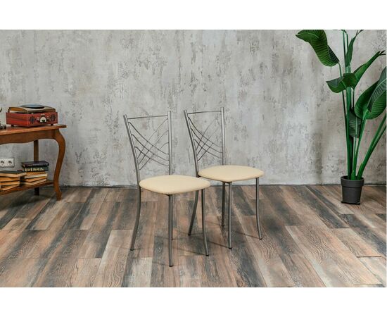 Кухонный стул SHADO Весна бежевый на каркасе бриллиант, изображение 10 | Интернет магазин мебели и декора LifeDekor