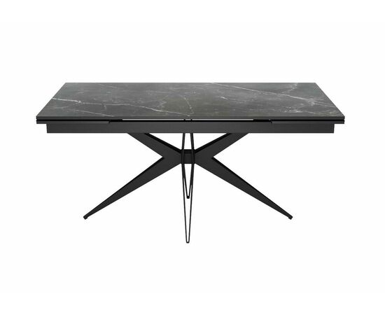 Стол DikLine KW160 мрамор С45 (керамика черная)/опоры черные, изображение 5 | Интернет магазин мебели и декора LifeDekor