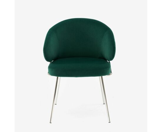 Дизайнерский стул Cosmos изумрудный, основание хром, изображение 2 | Интернет магазин мебели и декора LifeDekor