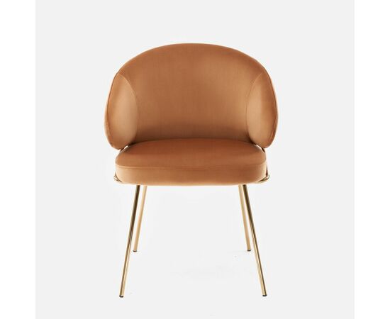 Дизайнерский стул Cosmos янтарный, основание золото, изображение 2 | Интернет магазин мебели и декора LifeDekor