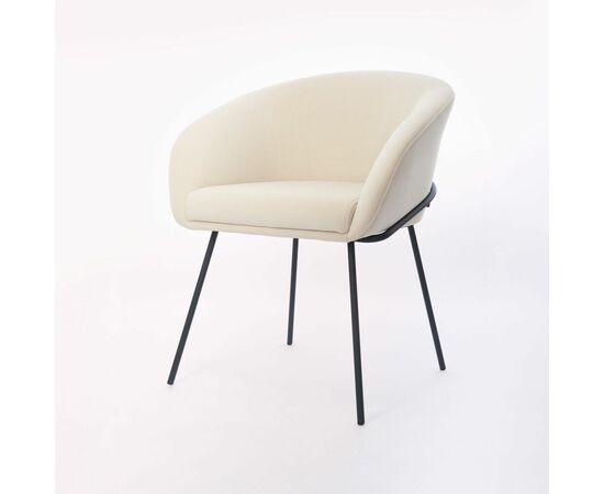 Copy: Дизайнерский стул Elegans бежевый, основание металл черный | Интернет магазин мебели и декора LifeDekor