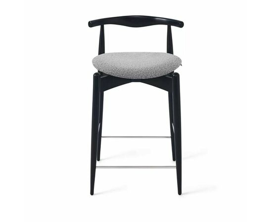 Стул Noble полубарный серый, опора бук черный, изображение 2 | Интернет магазин мебели и декора LifeDekor