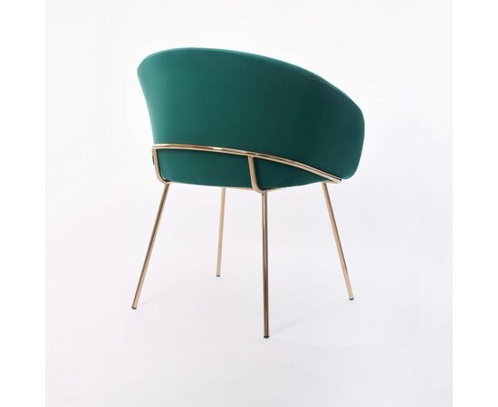 Дизайнерский стул Elegans изумрудный, основание золото, изображение 3 | Интернет магазин мебели и декора LifeDekor