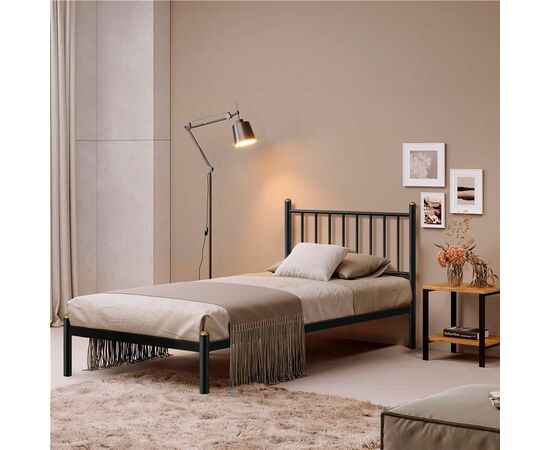 Кровать односпальная АРЗУ (90х200/металлическое основание) Чёрный | Интернет магазин мебели и декора LifeDekor