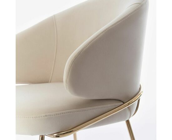 Дизайнерский стул Cosmos бежевый, основание золото, изображение 4 | Интернет магазин мебели и декора LifeDekor