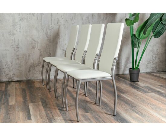 Кухонный стул SHADO Пекин белый на каркасе бриллиант, изображение 7 | Интернет магазин мебели и декора LifeDekor