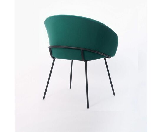Дизайнерский стул Elegans изумрудный, основание металл черный, изображение 3 | Интернет магазин мебели и декора LifeDekor