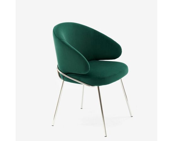 Дизайнерский стул Cosmos изумрудный, основание хром | Интернет магазин мебели и декора LifeDekor