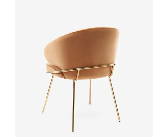 Дизайнерский стул Cosmos янтарный, основание золото, изображение 5 | Интернет магазин мебели и декора LifeDekor