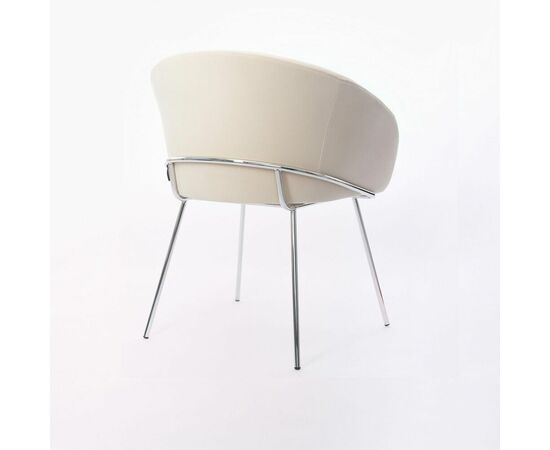 Дизайнерский стул Elegans бежевый, основание хром, изображение 3 | Интернет магазин мебели и декора LifeDekor