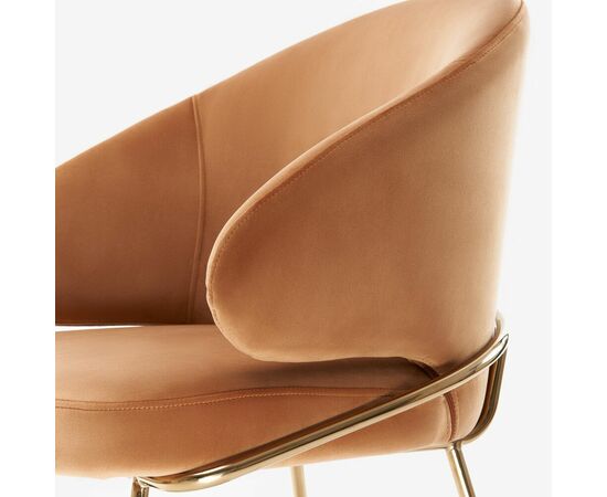 Дизайнерский стул Cosmos янтарный, основание золото, изображение 6 | Интернет магазин мебели и декора LifeDekor