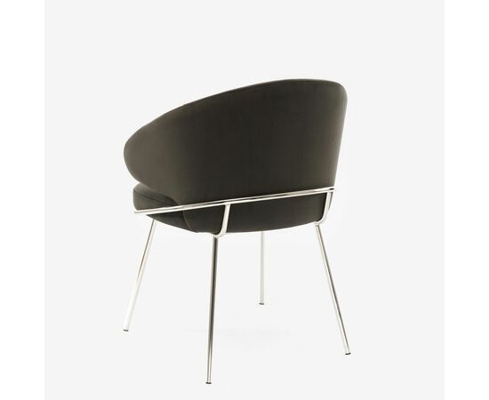 Дизайнерский стул Cosmos графит, основание хром, изображение 4 | Интернет магазин мебели и декора LifeDekor