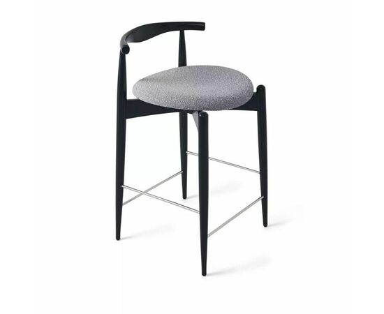 Стул Noble полубарный серый, опора бук черный | Интернет магазин мебели и декора LifeDekor