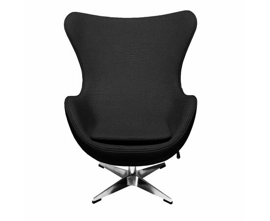 Кресло EGG CHAIR черный, экокожа, изображение 2 | Интернет магазин мебели и декора LifeDekor