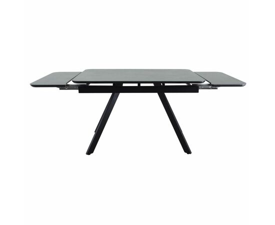 Стол Arthur раскладной 120-184x80x75см, керамогранит чёрный мрамор Greys Black, чёрный, изображение 3 | Интернет магазин мебели и декора LifeDekor