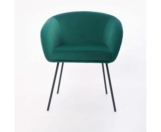 Дизайнерский стул Elegans изумрудный, основание металл черный, изображение 2 | Интернет магазин мебели и декора LifeDekor