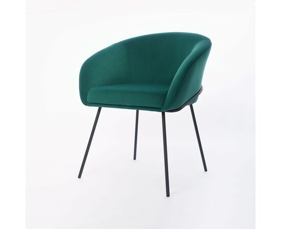 Дизайнерский стул Elegans изумрудный, основание металл черный | Интернет магазин мебели и декора LifeDekor