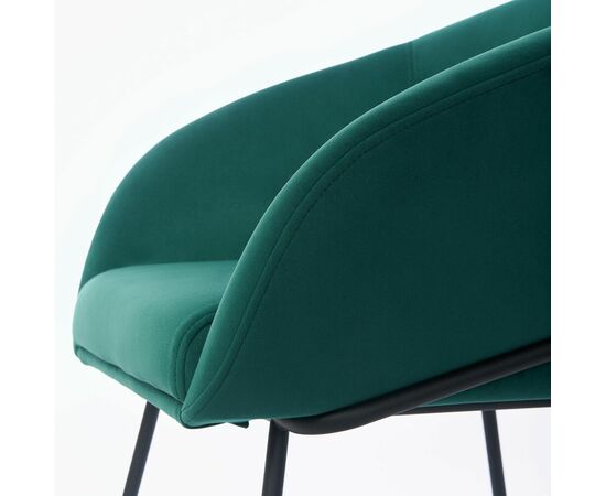 Дизайнерский стул Elegans изумрудный, основание металл черный, изображение 4 | Интернет магазин мебели и декора LifeDekor