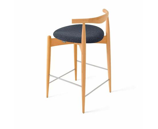 Стул Noble полубарный графит, опора бук светлый, изображение 3 | Интернет магазин мебели и декора LifeDekor