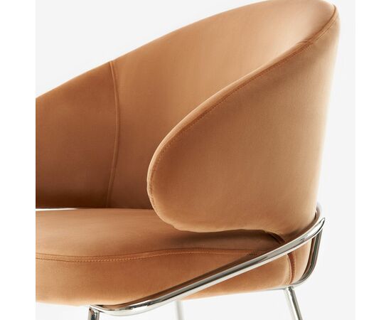 Дизайнерский стул Cosmos янтарный, основание хром, изображение 6 | Интернет магазин мебели и декора LifeDekor