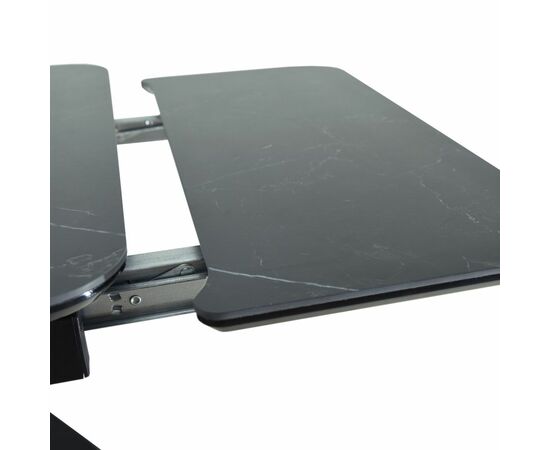 Стол Arthur раскладной 120-184x80x75см, керамогранит чёрный мрамор Greys Black, чёрный, изображение 7 | Интернет магазин мебели и декора LifeDekor