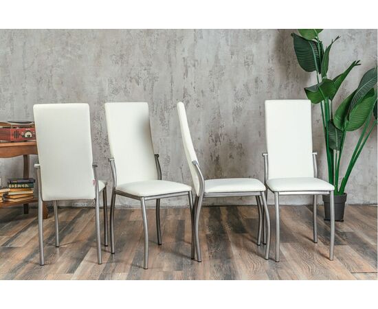 Кухонный стул SHADO Пекин белый на каркасе бриллиант, изображение 6 | Интернет магазин мебели и декора LifeDekor