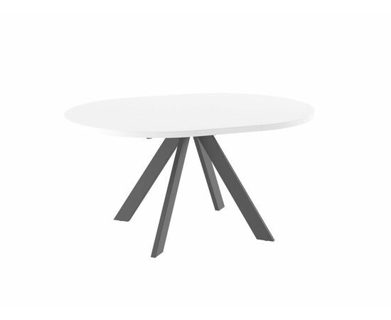 Стол Рондо D120, Белый Маттелюкс/Чёрный, изображение 2 | Интернет магазин мебели и декора LifeDekor