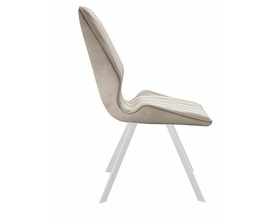 Стул DikLine 242M B03 BEIGE/ ножки белые, изображение 4 | Интернет магазин мебели и декора LifeDekor