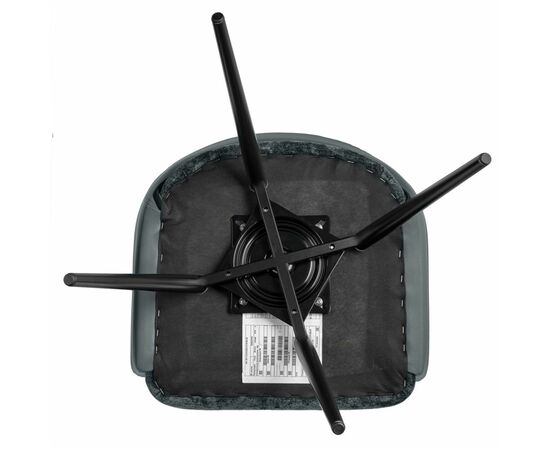 Стул Bruno серый шенилл с экокожей с поворотным механизмом, изображение 10 | Интернет магазин мебели и декора LifeDekor