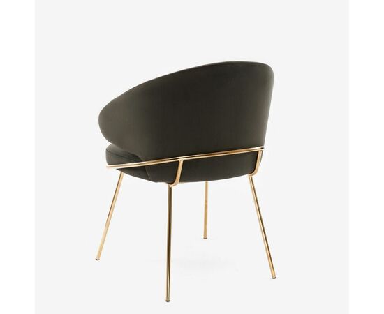 Дизайнерский стул Cosmos графит, основание золото, изображение 2 | Интернет магазин мебели и декора LifeDekor