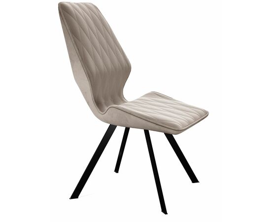 Стул DikLine 243 B03 BEIGE поворотный/ ножки черные, изображение 2 | Интернет магазин мебели и декора LifeDekor