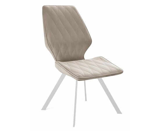 Стул DikLine 242M B03 BEIGE/ ножки белые | Интернет магазин мебели и декора LifeDekor