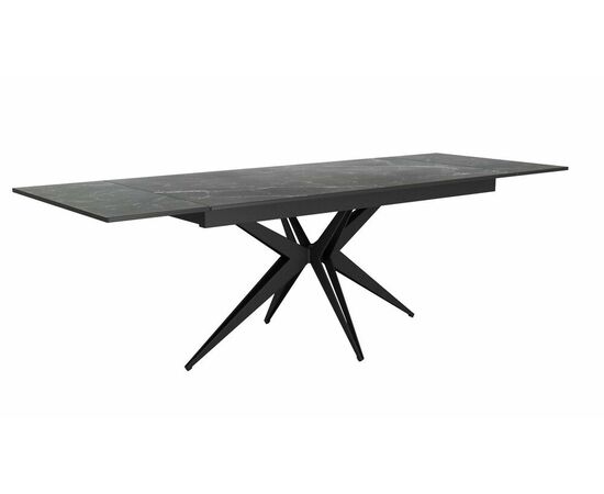 Стол DikLine KW160 мрамор С45 (керамика черная)/опоры черные, изображение 4 | Интернет магазин мебели и декора LifeDekor