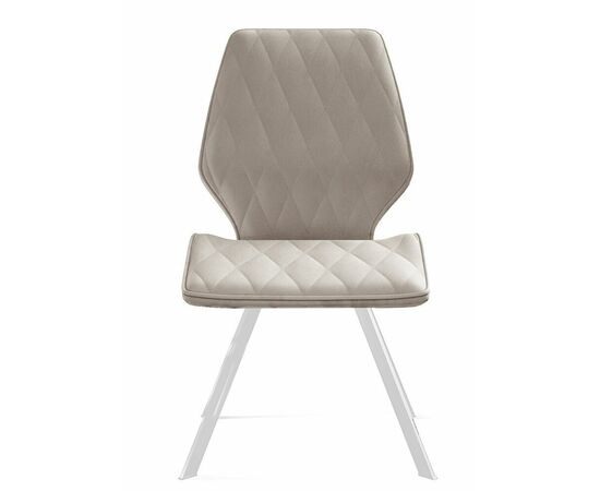 Стул DikLine 242M B03 BEIGE/ ножки белые, изображение 2 | Интернет магазин мебели и декора LifeDekor