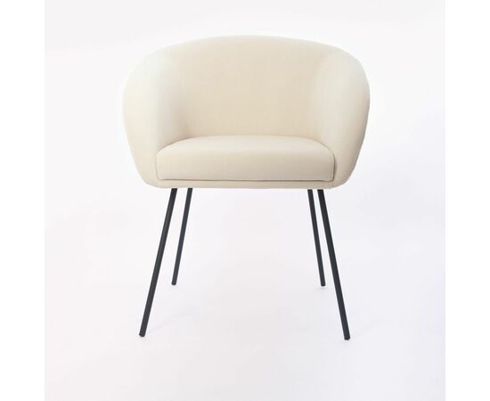 Copy: Дизайнерский стул Elegans бежевый, основание металл черный, изображение 2 | Интернет магазин мебели и декора LifeDekor