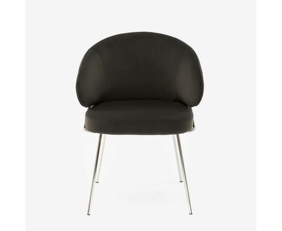 Дизайнерский стул Cosmos графит, основание хром, изображение 3 | Интернет магазин мебели и декора LifeDekor