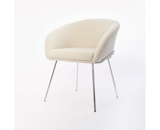 Дизайнерский стул Elegans бежевый, основание хром | Интернет магазин мебели и декора LifeDekor