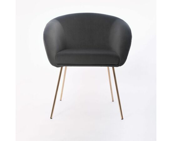 Дизайнерский стул Elegans графит, основание золото, изображение 2 | Интернет магазин мебели и декора LifeDekor