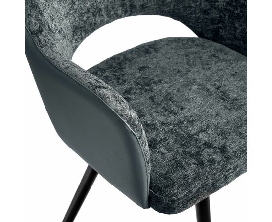 Стул Bruno серый шенилл с экокожей с поворотным механизмом, изображение 5 | Интернет магазин мебели и декора LifeDekor