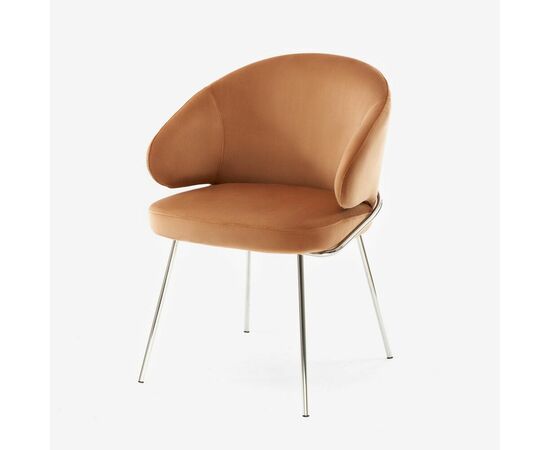 Дизайнерский стул Cosmos янтарный, основание хром, изображение 2 | Интернет магазин мебели и декора LifeDekor