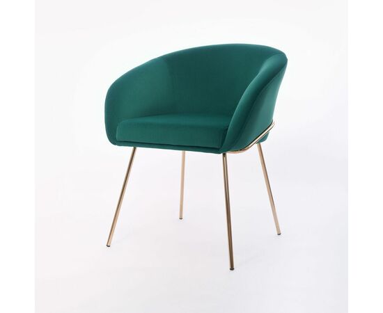 Дизайнерский стул Elegans изумрудный, основание золото | Интернет магазин мебели и декора LifeDekor
