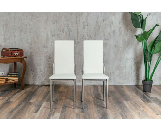 Кухонный стул SHADO Пекин белый на каркасе бриллиант, изображение 10 | Интернет магазин мебели и декора LifeDekor