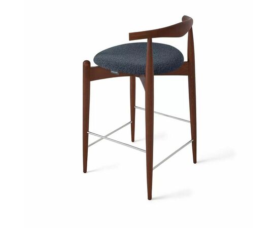 Стул Noble полубарный графит, опора бук коричневый, изображение 3 | Интернет магазин мебели и декора LifeDekor