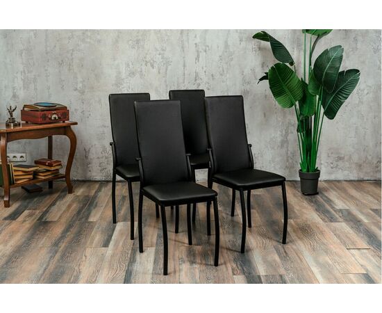 Кухонный стул SHADO Пекин черный на каркасе бриллиант, изображение 8 | Интернет магазин мебели и декора LifeDekor