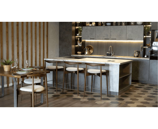 Стул Noble полубарный графит, опора бук коричневый, изображение 6 | Интернет магазин мебели и декора LifeDekor