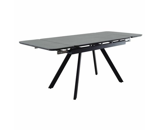 Стол Arthur раскладной 120-184x80x75см, керамогранит чёрный мрамор Greys Black, чёрный, изображение 5 | Интернет магазин мебели и декора LifeDekor