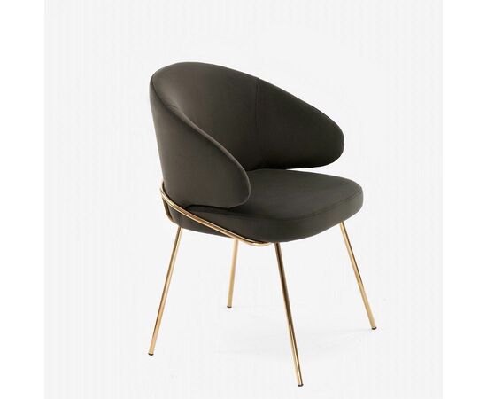 Дизайнерский стул Cosmos графит, основание золото | Интернет магазин мебели и декора LifeDekor