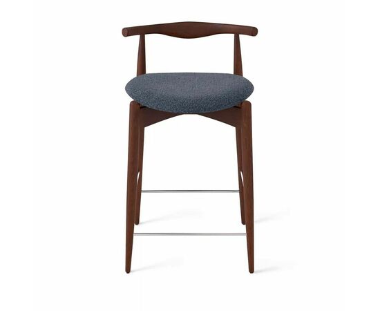 Стул Noble полубарный графит, опора бук коричневый, изображение 2 | Интернет магазин мебели и декора LifeDekor