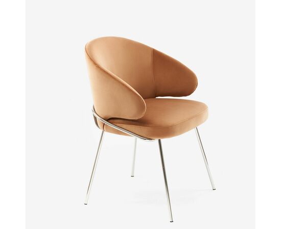 Дизайнерский стул Cosmos янтарный, основание хром | Интернет магазин мебели и декора LifeDekor