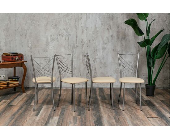 Кухонный стул SHADO Весна бежевый на каркасе бриллиант, изображение 4 | Интернет магазин мебели и декора LifeDekor